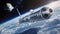 Artists Rendering of Space Station in Orbit