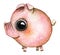 Ð¡artoon round baby pig