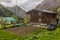 ARTUCH, TAJIKISTAN - MAY 12, 2018: Artuch Alplager hut in Fann mountains, Tajikist