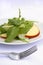 Arugula apple pecorino cheese salad