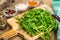 Arugula-ingredient salad on wooden Boards