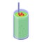 Arugula smoothie icon, isometric style