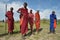 Arusha, Tanzania, February 07, 2016: Massai people in traditional clothes