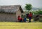 Arusha, Tanzania, January 2020: maasai People in their Village Typical Tribal lifestyle