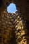 Arzachena, Sardinia, Italy - Archeological ruins of Nuragic complex La Prisgiona - Nuraghe La Prisgiona - with interior of stone