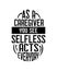 As a caregiver you see selfless acts everyday. Hand drawn typography poster design