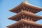 Asakura - Japan , 18 February 2016 :: fifth floor red pagoda at