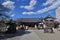 Asakusa Shrine next to the popular Sensoji Temple wider angle