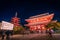 Asakusa, Tokyo, Japan - November 03, 2018 - Sensoji is an ancient Buddhist temple at night in Asakusa, Tokyo, Japan.