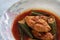 Asam Pedas in Malay with Mackerel is a spicy food popular in Malaysia usually serve with white rice