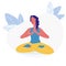 Asana, Yoga Exercise Flat Vector Illustration