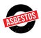 Asbestos rubber stamp