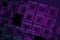 Asbtar futuristic background made of neon cubes on a purple background.