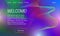 Asbtract iridescent background design. Landing page template with colorful stream of lines and dots