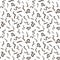 Ascariasis Helminth simple Seamless Pattern - worms vector background