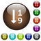 Ascending numbered list color glass buttons