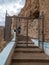 The ascending trail at the monastery of Temptation on the mountain Karantal, Jericho, West Bank