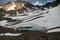 Ascending wildspitze in otztal alps in austria from vent in summer