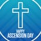 Ascension Day. Holiday concept. Template for background, banner, card, poster with text inscription. Vector EPS10