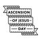 Ascension of Jesus holiday greeting emblem