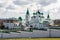 Ascension Pechersky Monastery in sunny cloudy weather. Nizhny Novgorod.