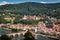 Ascent to the Philosophers` Way with a view of the Heidelberg Castle and the Old Bridge, Heidelberg, Baden-Wuerttemberg, Germany