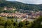 Ascent to the Philosophers Way with a view of the Heidelberg Castle and the Old Bridge, Heidelberg, Baden-Wuerttemberg, Germany