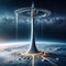 Ascent to the Unknown: AI Generated Space Elevator to the Heavens