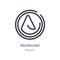 asceticism outline icon. isolated line vector illustration from religion collection. editable thin stroke asceticism icon on white