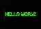 ASCII art message hello world glitch