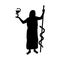Asclepius god medicine silhouette ancient mythology fantasy