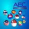 Asean aec flags 10 counties