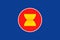 ASEAN flag vector. Original and simple Asean Economic Community flag isolated vector in official colors and Proportion Correctly