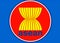 ASEAN Logo on white background editorial illustrative