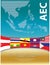 Asean Map dotted style illustration, for background
