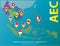 Asean Map dotted style illustration, for background