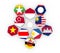 ASEAN union members national flags