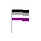 Asexual flag flat icon, vector illustration