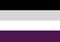 Asexual Flag. Symbol or emblem of asexual people, man and woman.