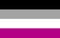 Asexual pride community flag, LGBT symbol. Sexual minorities identity. Vector illustration