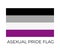 Asexual Pride Flag. Symbol of LGBT community. Vector flag sexual identity. Easy to edit template for banners, signs, logo design,