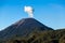 Ash cloud rising at Semeru Volcano Mountain, Java, Indonesi