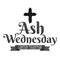 Ash Wednesday Christian Tradition vector emblem design