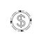 Ð¡ashback icon, return money, cash back rebate. Line and outline vector illustration, symbol on white background.