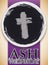 Ashes Bowl with a Cross Print Commemorating Ash Wednesday Celebration, Vector Illustration