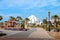 Ashkelon street with palm trees