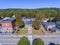 Ashland town center aerial view, MA, USA