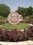 Ashok chakra replica made by stone in garden