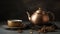 Ashwagandha Tea A teapot filled with ashwagandha generative AI