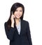 Asia businesswoman talk to mobile